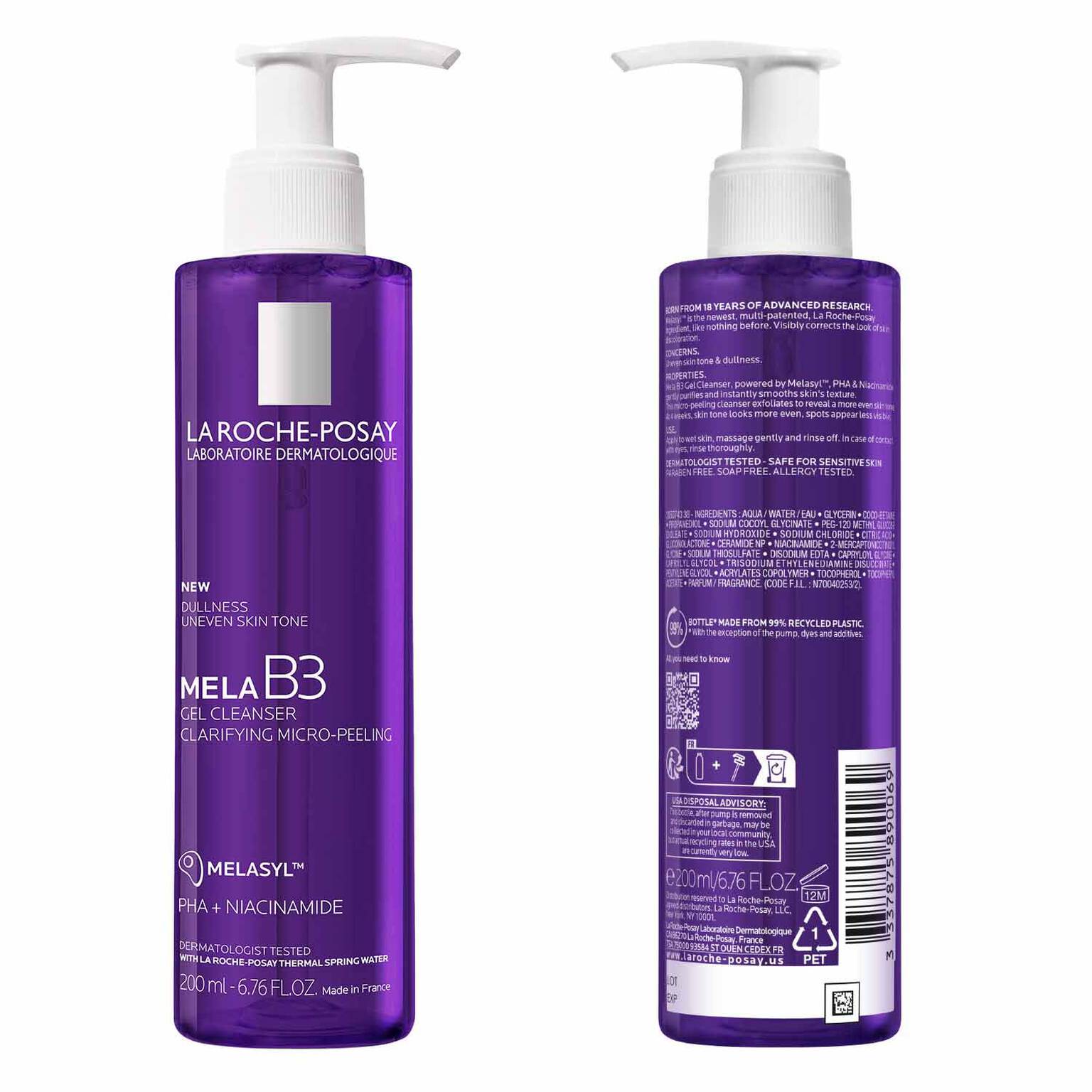 mela-b3-facial-gel-cleanser-with-melasyltm-niacinamide-j8 7_LaRochePosay-Product-MelaB3-MelaB3Cleanser-200ml-03337875890069-Back Packshot_REV.jpg