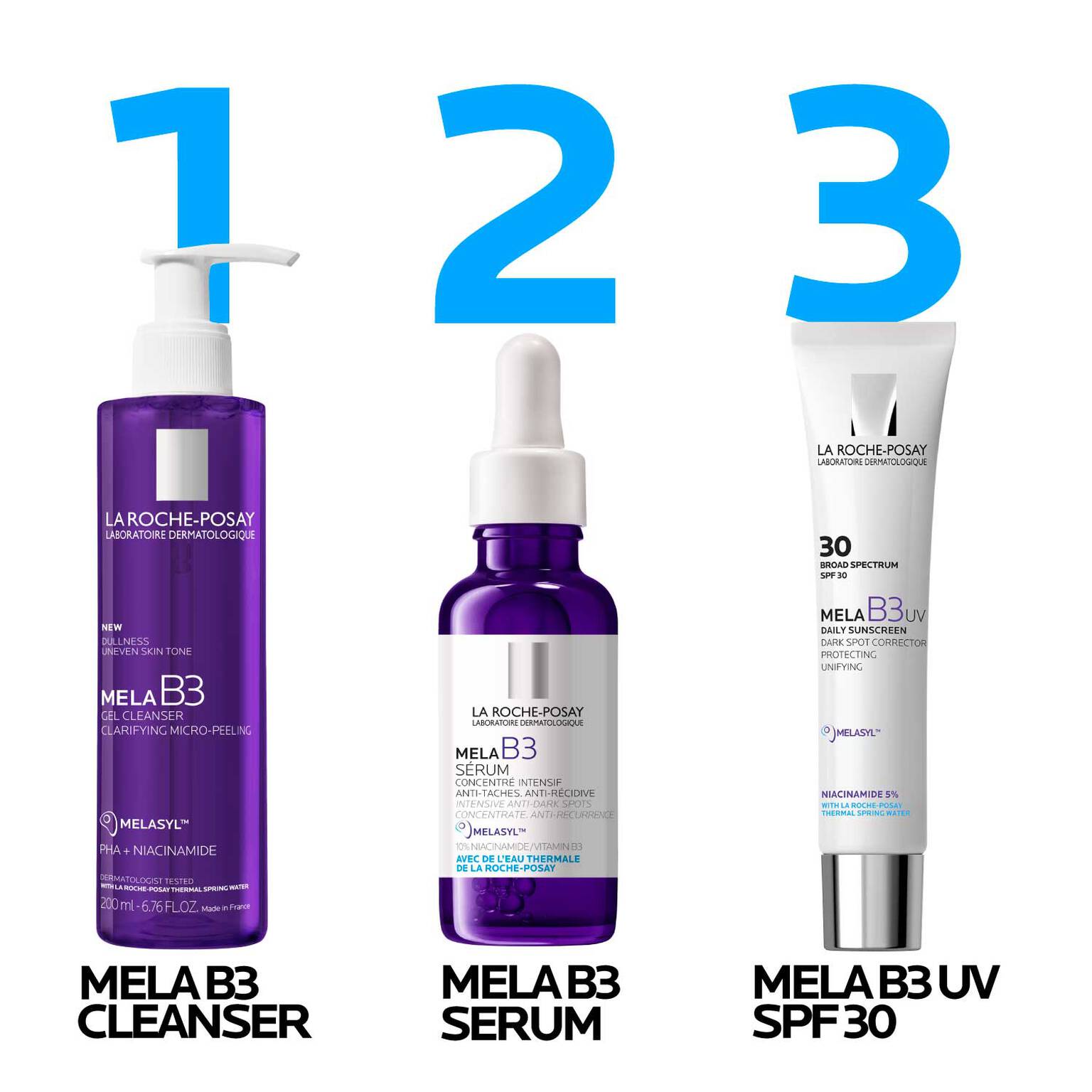 mela-b3-uv-daily-moisturizer-spf-30-with-melasyltm-niacinamide-y8 LaRochePosay-Product-MelaB3-MelaB3Cleanser-200ml-03337875890069-Routine_1500x1500_REV.jpg